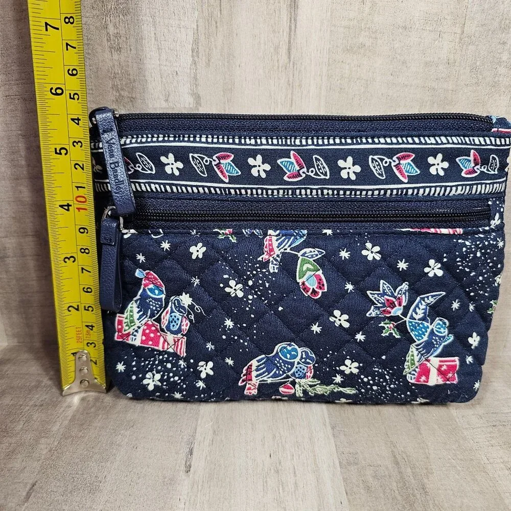 Vera Bradley Holiday Owls Toiletry Cosmetic‎ Travel Bag Pouch Christmas Presents